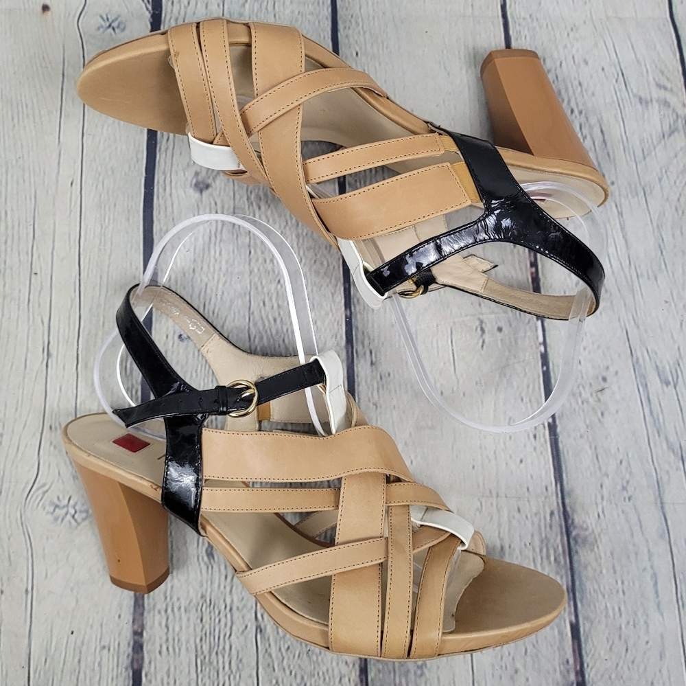 HOGL | strappy leather open toe heeled sandals